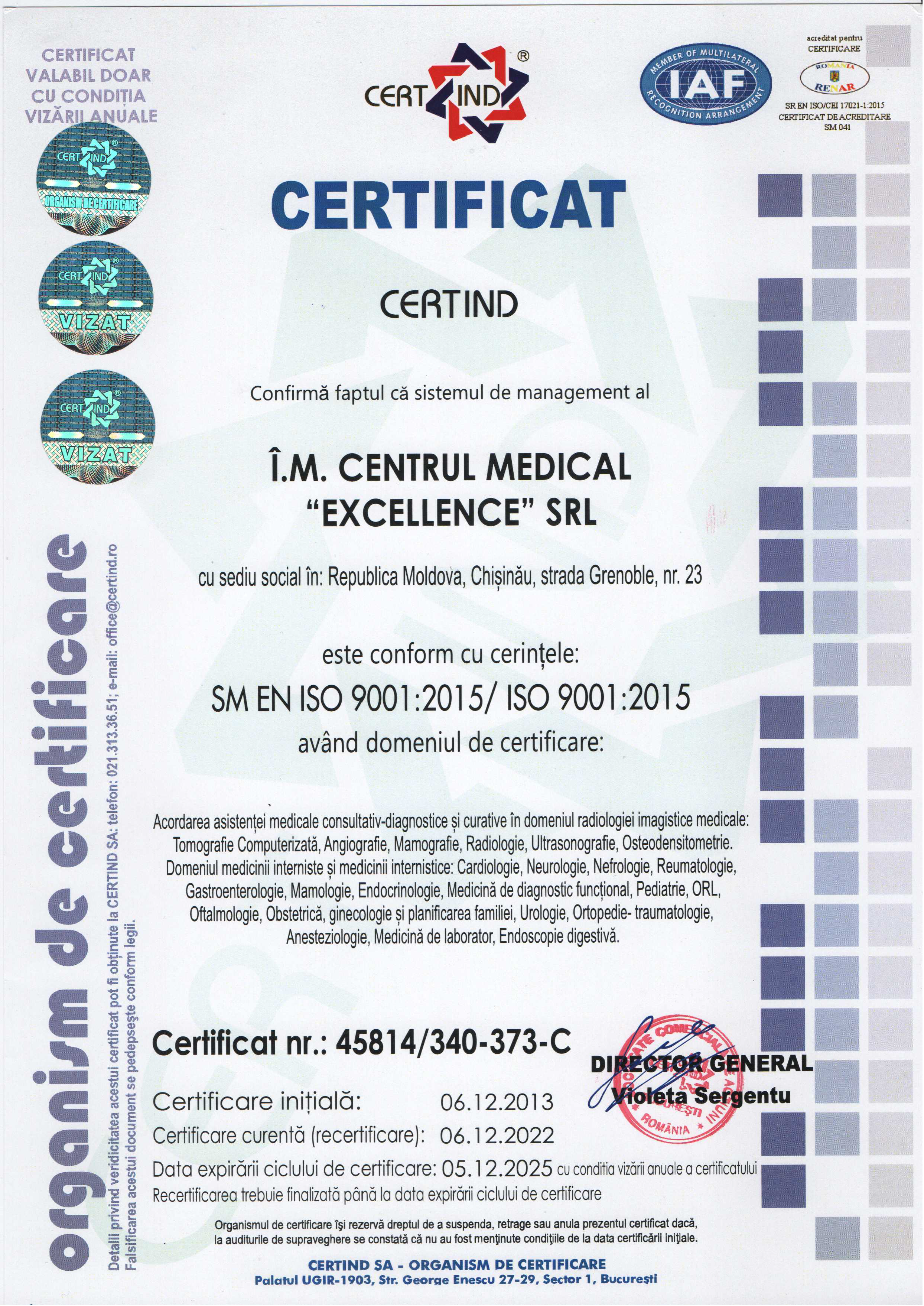 14. iso 9001 2015 certificat de calitate 2025
